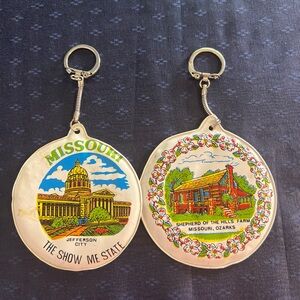 Vintage Missouri The Show Me State Lot Of Two Keychains